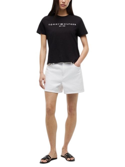 T-shirt in jersey con logo TOMMY HILFIGER | WW0WW40276BDS