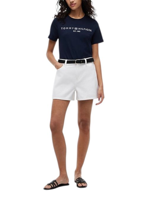 T-shirt in jersey con logo TOMMY HILFIGER | WW0WW40276C1G