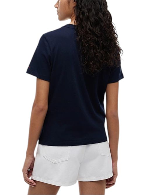 T-shirt in jersey con logo TOMMY HILFIGER | WW0WW40276C1G