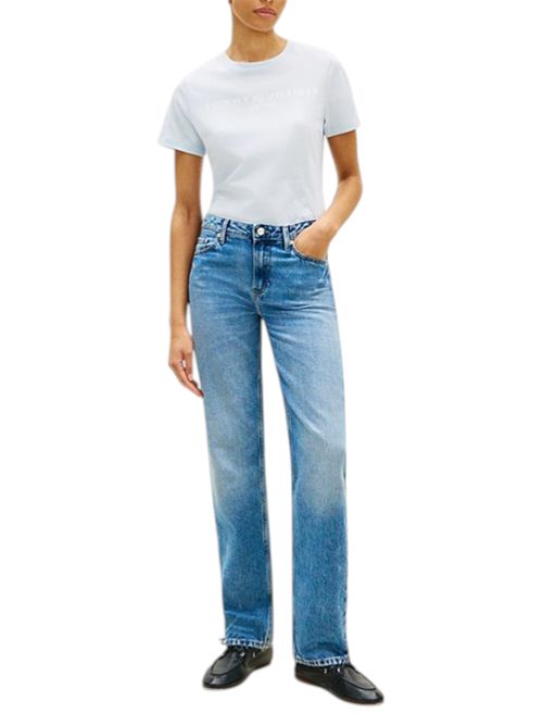 T-shirt in jersey con logo TOMMY HILFIGER | WW0WW40276CYR