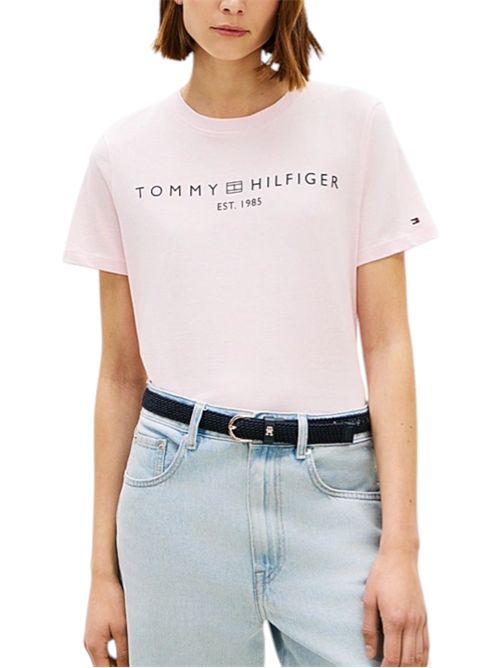 T-shirt in jersey con logo TOMMY HILFIGER | WW0WW40276TOG