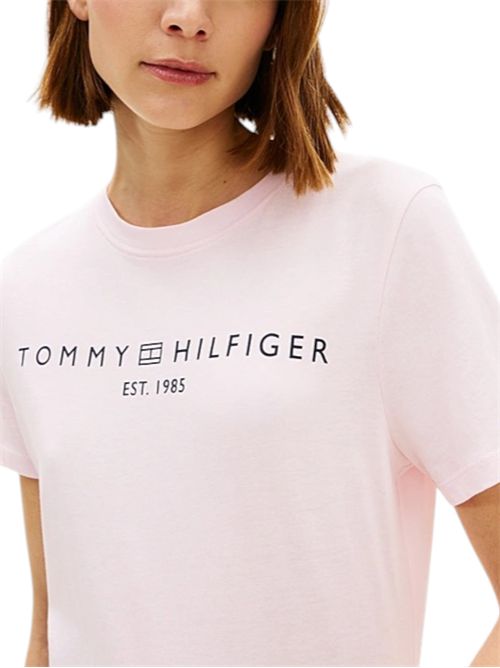 T-shirt in jersey con logo TOMMY HILFIGER | WW0WW40276TOG
