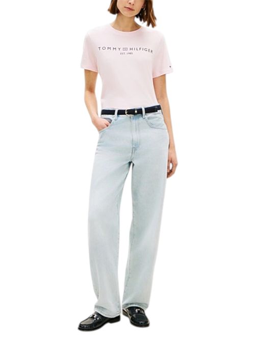 T-shirt in jersey con logo TOMMY HILFIGER | WW0WW40276TOG