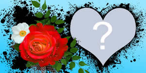 Linda Moldura de Coração com Flores. Faça a Sua c/Foto!