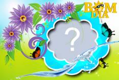 Linda moldura de bom dia com borboletas. Faça a sua!