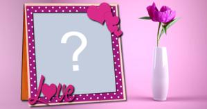 Linda Moldura com vaso de Flor. Coloque sua Foto!