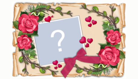 Linda Moldura estilo folha de papel com Flores. Adicione uma foto!