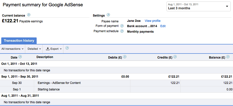 Google Revamps AdSense Payment Page Google Revamps AdSense Payment Page
