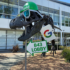 Stan The Google Dinosaur With RTO Squad Hat