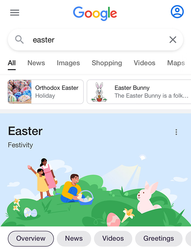 Google Easter Decorations