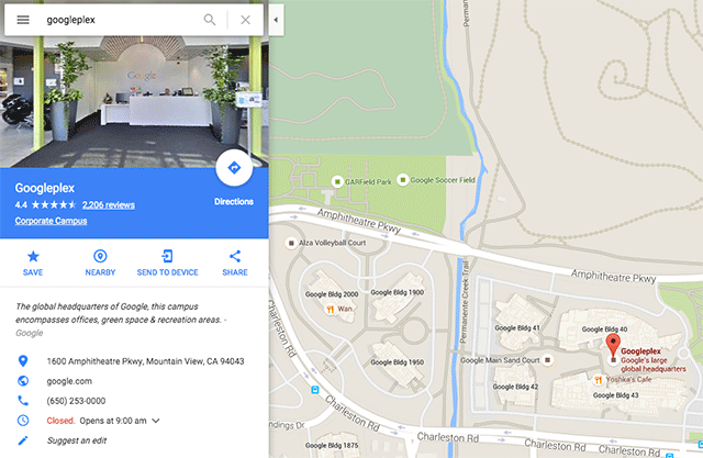 Google Maps Collapsable Search Box