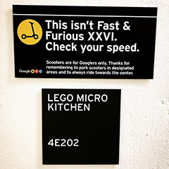 Google NYC Scooter Sign For Speed Warnings
