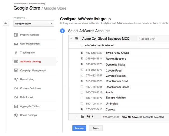 Google Analytics & AdWords Linking