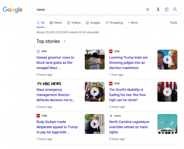 Google Top Stories In Six Pack Grid Google Top Stories In Six Pack Grid