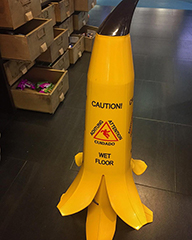 Google Banana Peel Wet Floor Sign