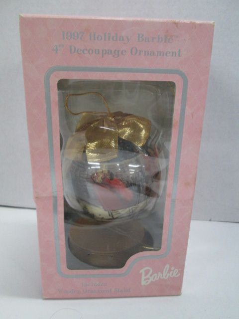1997 holiday barbie decoupage ornament