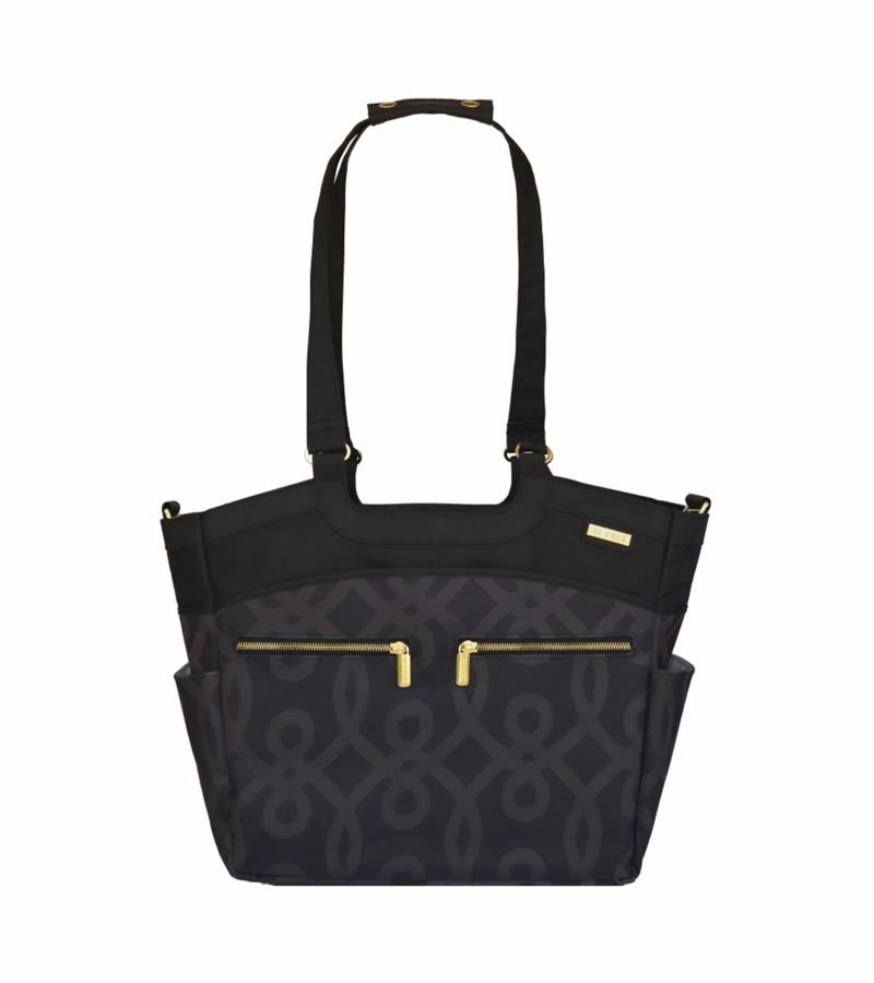 black and gold diaper bag