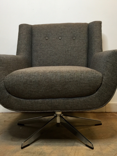 *NEW* Blue and Grey Tweed Star Based Swivel Chair | Invio Fine