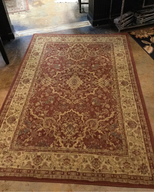 Traditional Rust and Tan Area Rug Invio Fine Furniture Consignment
