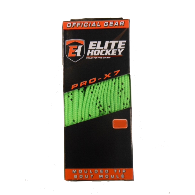 Elite Pro X7 Wide Lime Green 120" New Hockey Laces NonWaxed Elevate