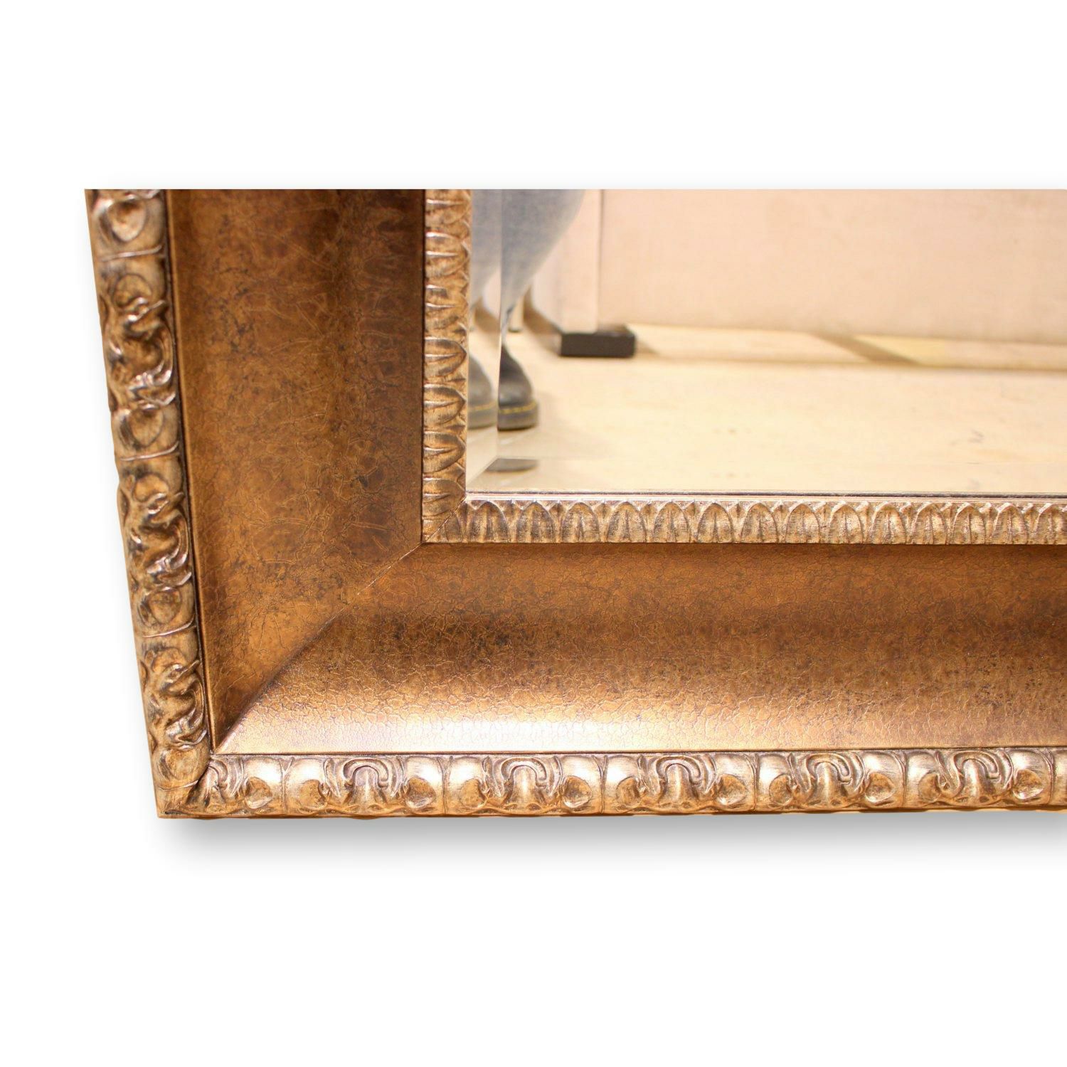 83'' x 48'' Bronze Framed Beveled Mirror Upscale Consignment