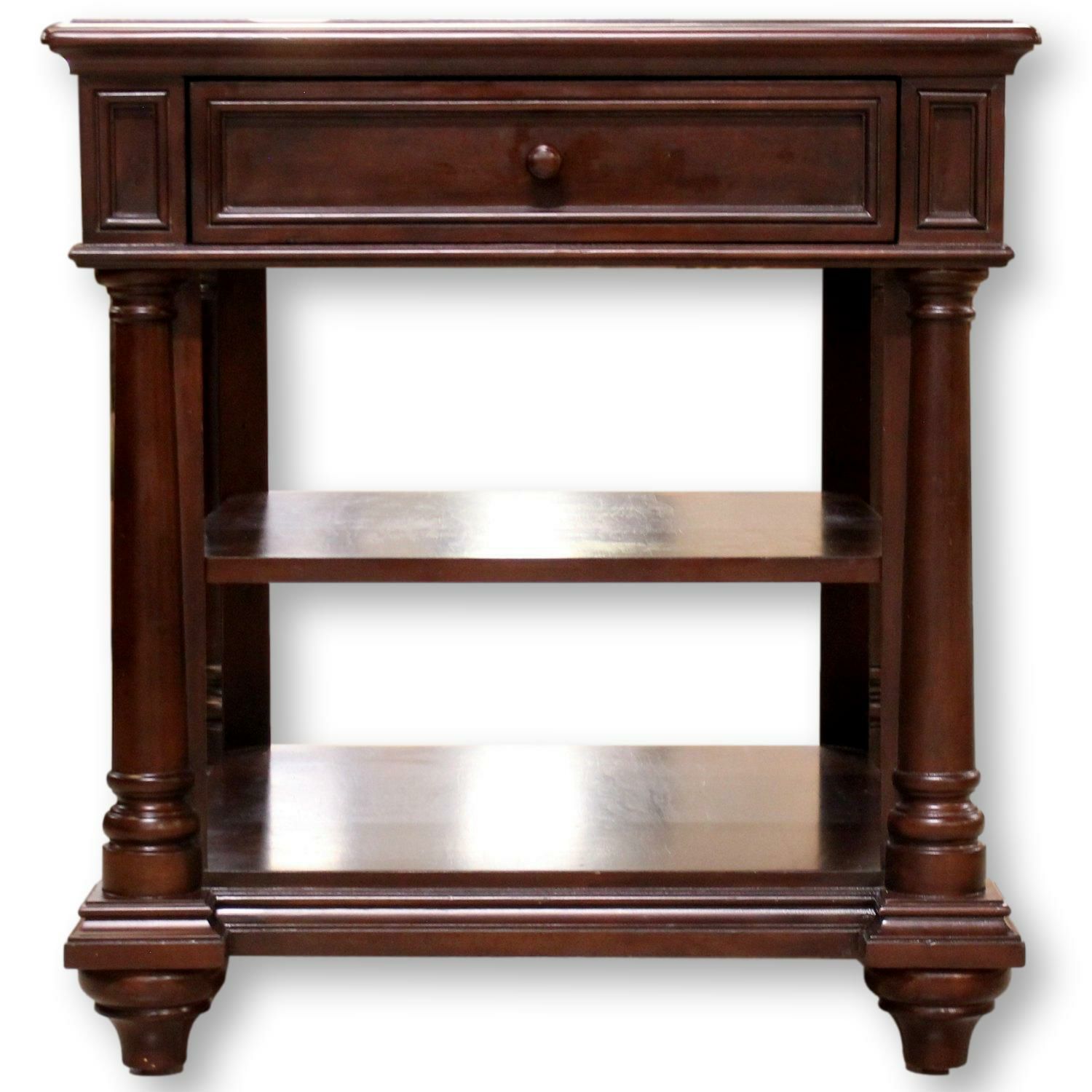Flexsteel 'Shenandoah Valley' Dark Wood End Table Upscale Consignment