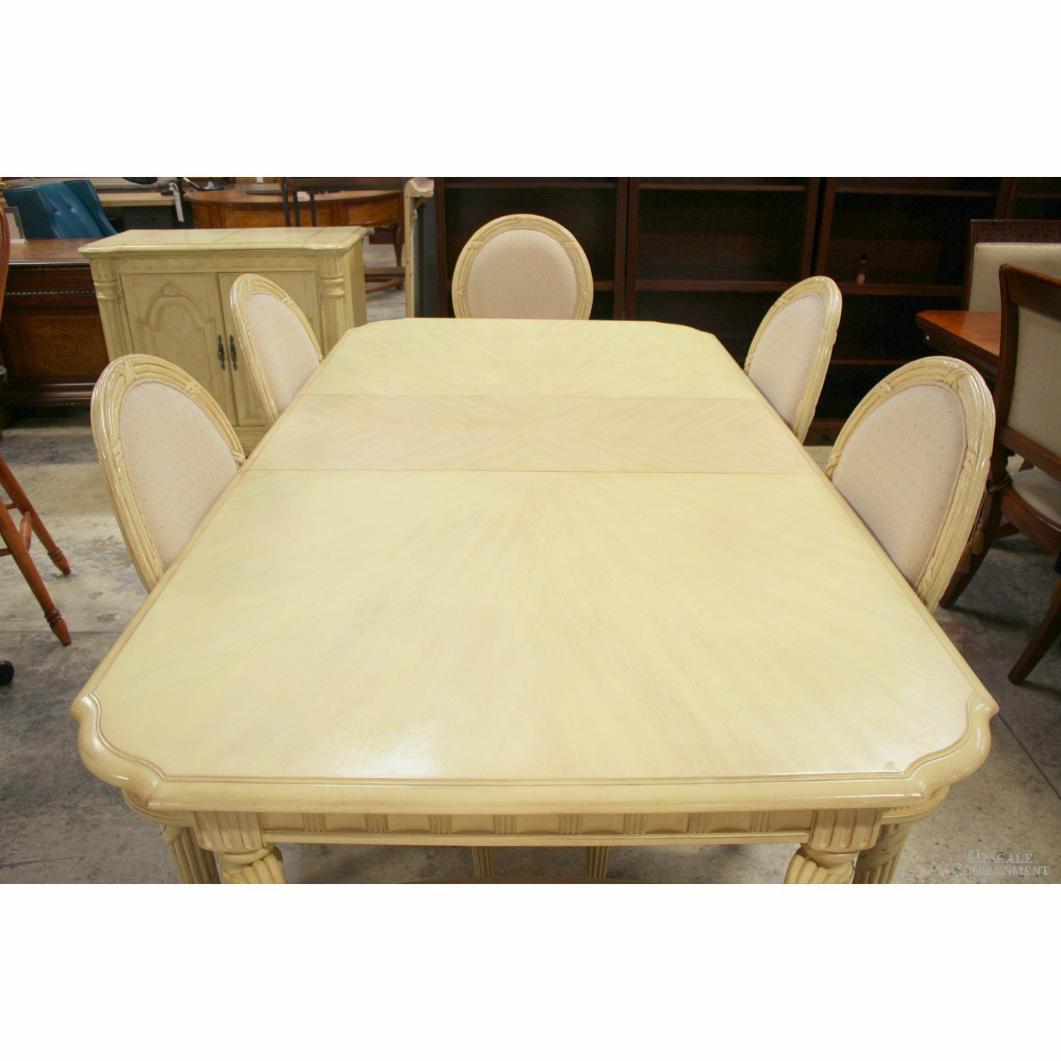 French Provincial Dining Table w/6 Chairs Upscale Consignment