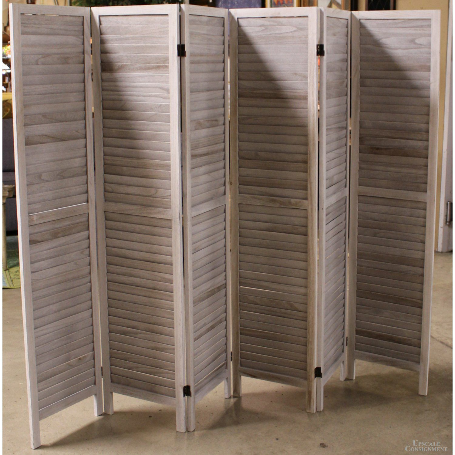 Louvered 6 Panel Room Divider Upscale Consignment