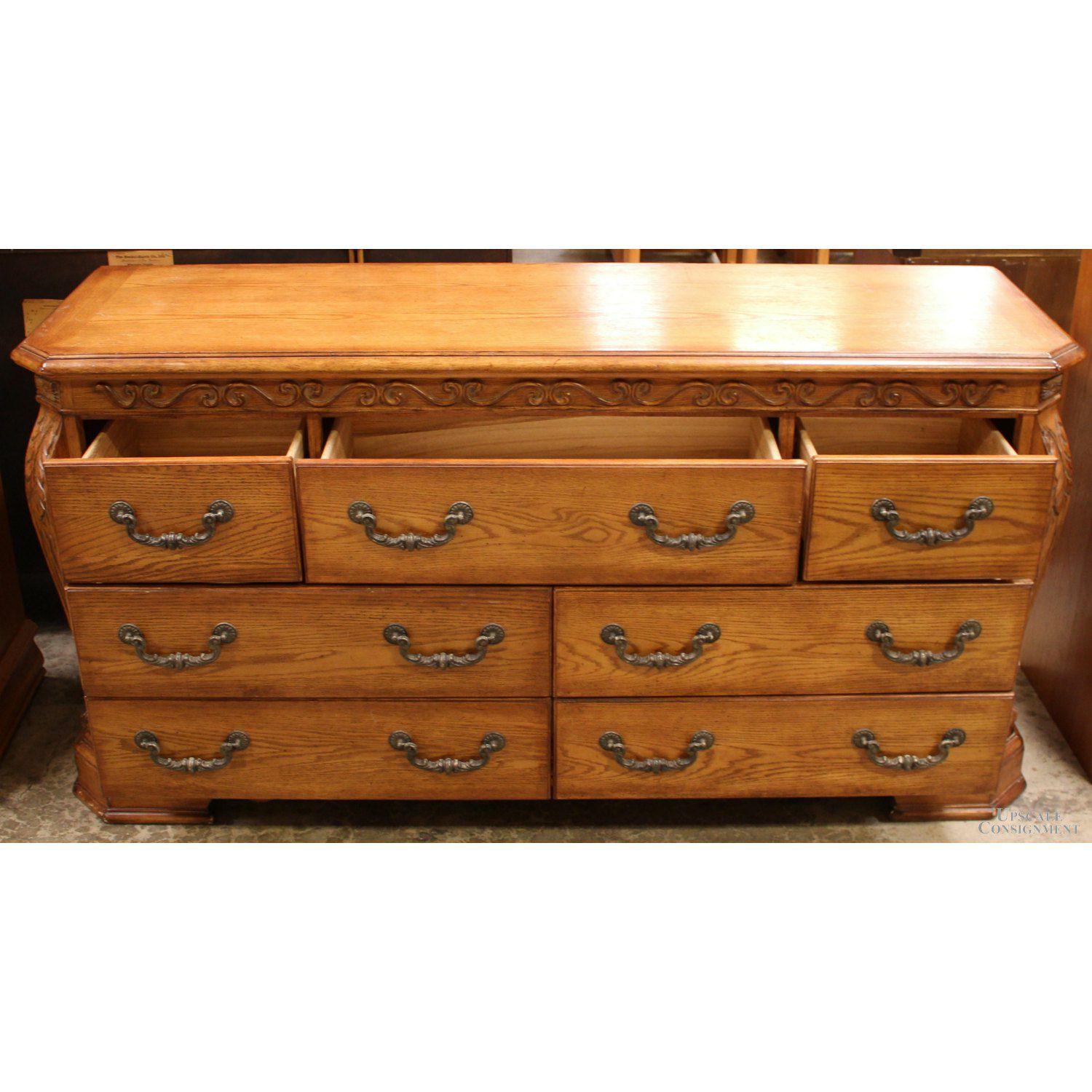 Oak Double Dresser Upscale Consignment