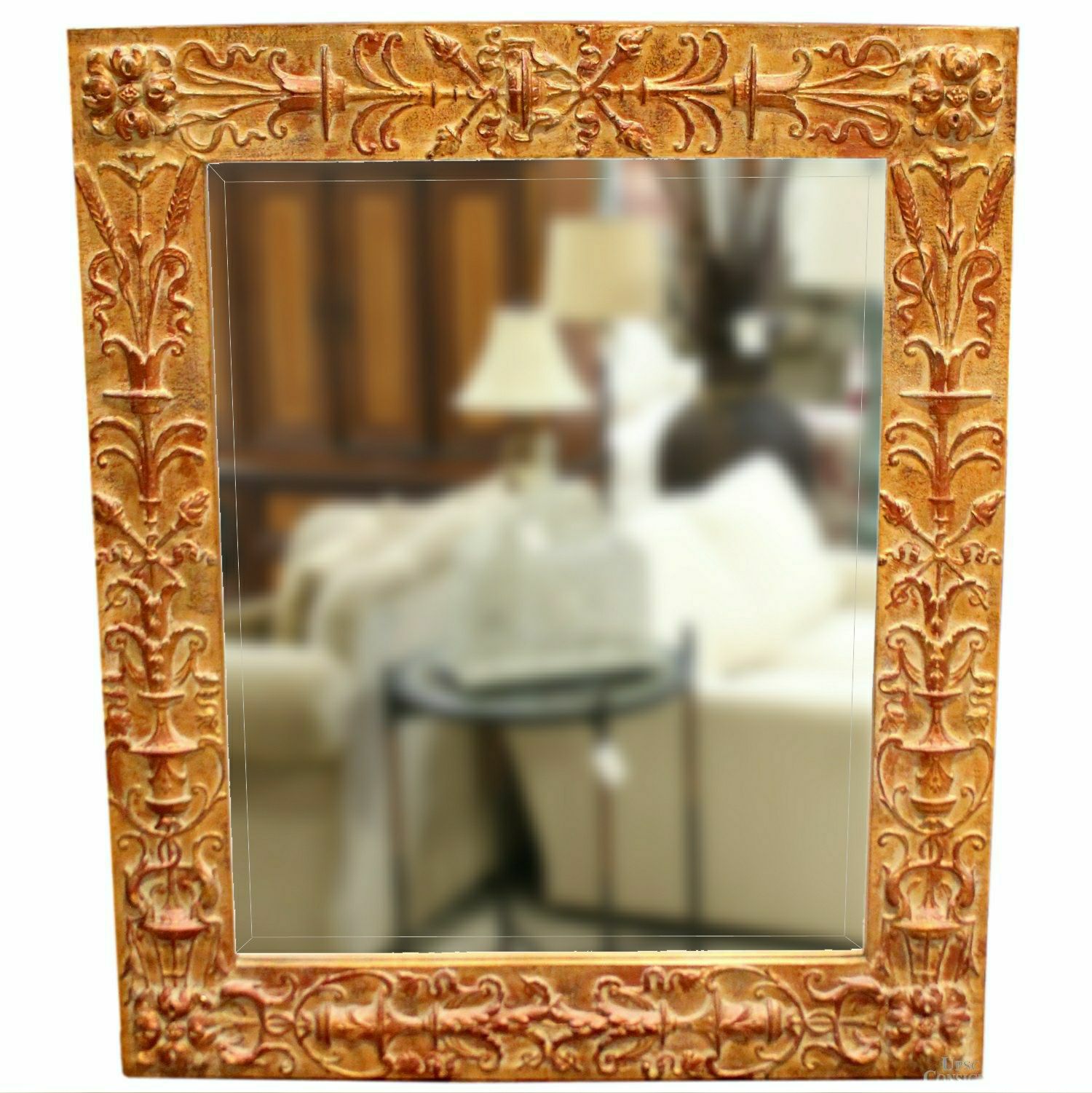 Ornate Gold Wall Mirror Upscale Consignment