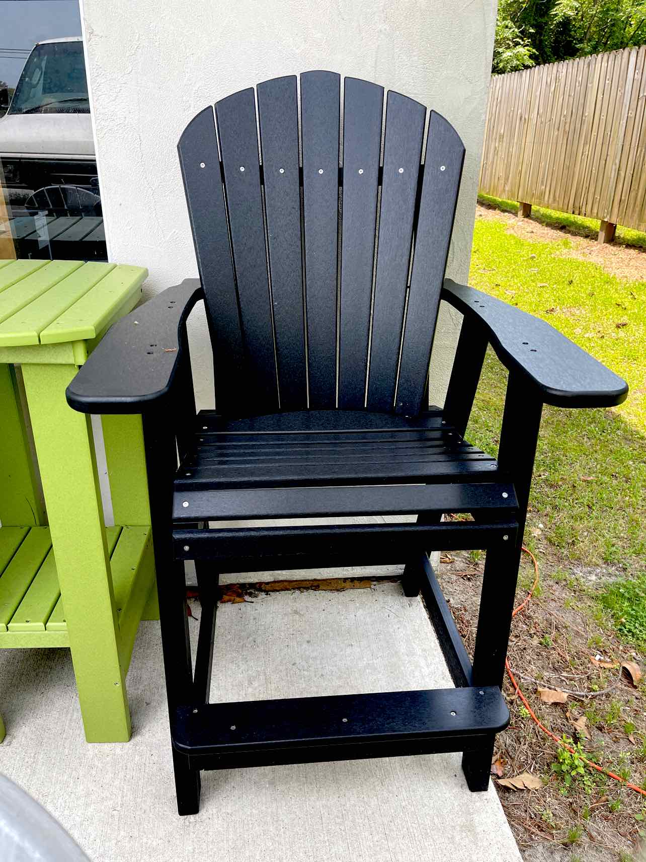Bar Height Adirondack ChairBlack Upscale Furniture