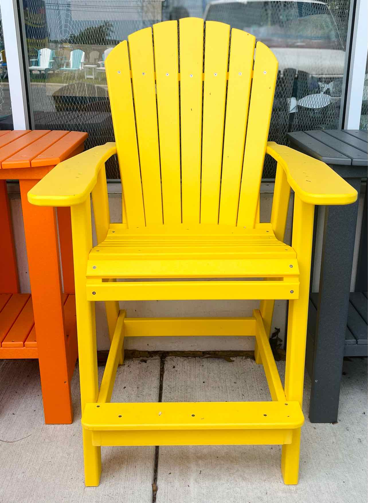 Bar Height Adirondack ChairYellow Upscale Furniture
