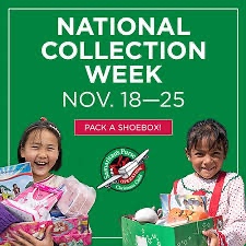 Operation Christmas Child Shoebox Collection Week