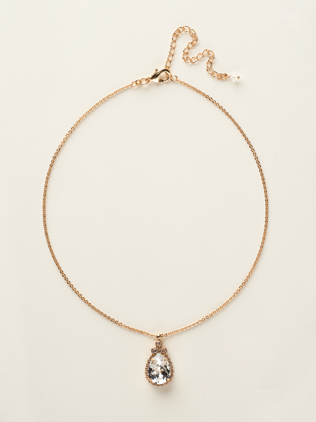 Sweet Sparkle Necklace in Bright Goldtone Crystal Clear Sorrelli Jewelry