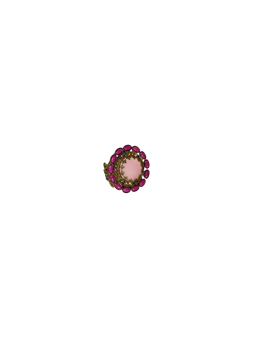 Sugary Sweet Ring in Antique Goldtone Hibiscus Sorrelli Jewelry