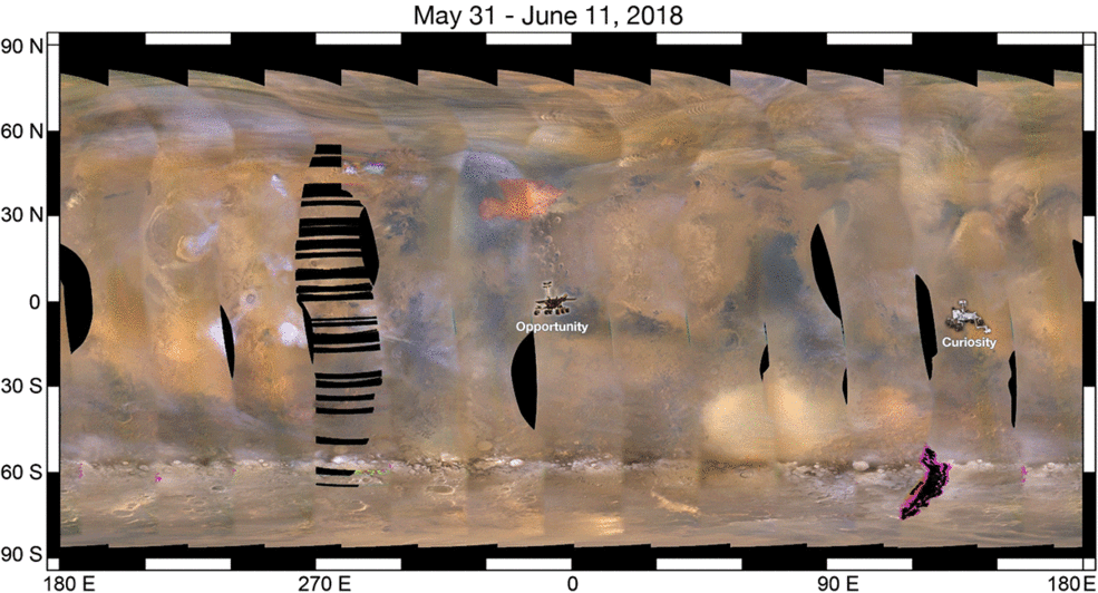 A Powerful Dust Storm Has Darkened the Skies Over Opportunity on Mars