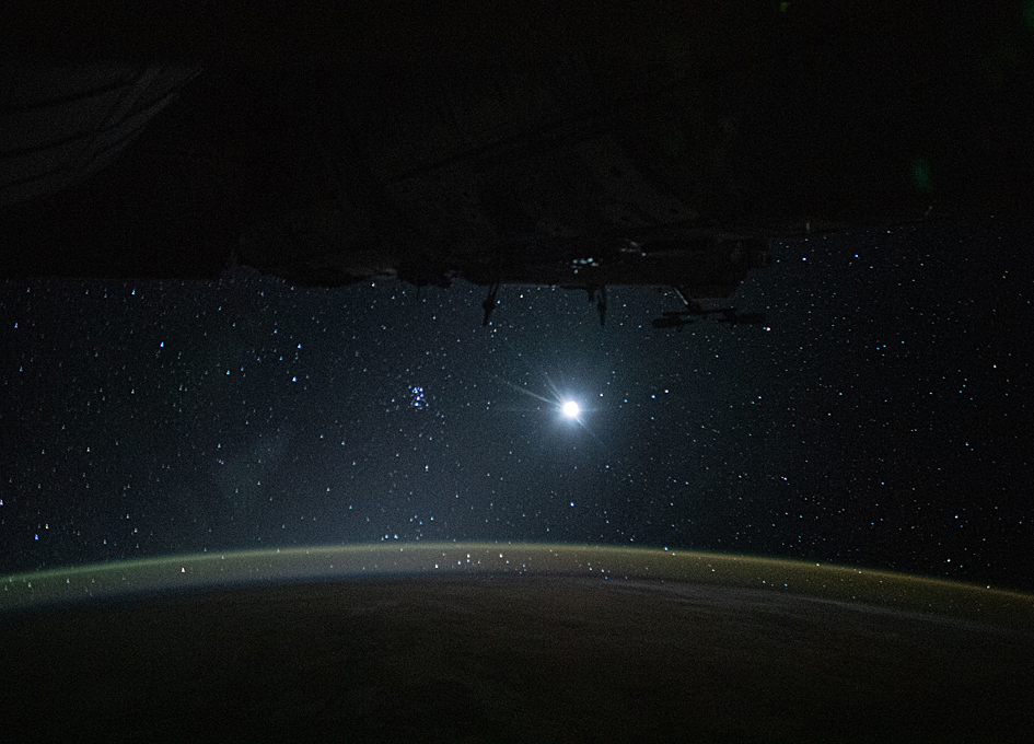 Orbital View Earth S Glow The Moon The Stars Spaceref