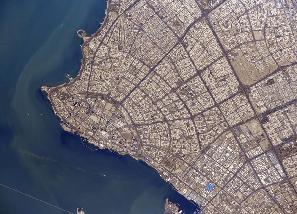 Kuwait City As Seen From Orbit