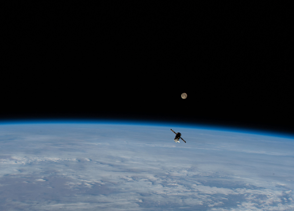 Progress 75 Departs The ISS Under A Full Moon SpaceRef