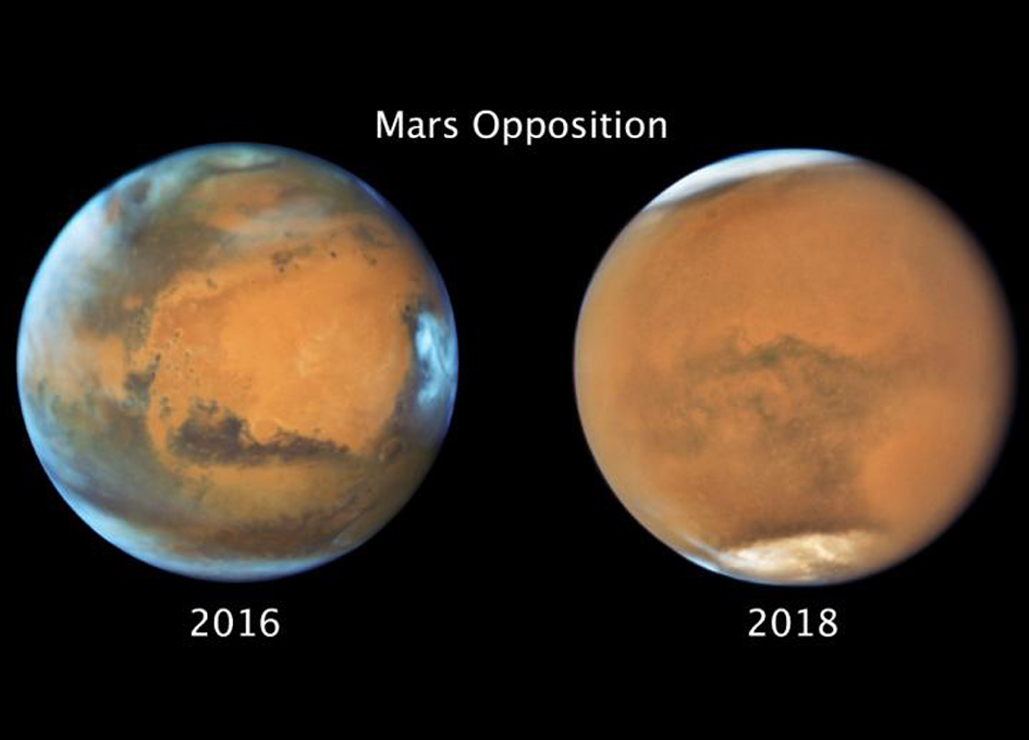 Martian Global Dust Storm Ended Winter Early In The South SpaceRef