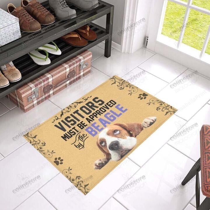 Beagle Front Back Door Rug Durable Rubber Backing Non Slip Welcome DoorMat
