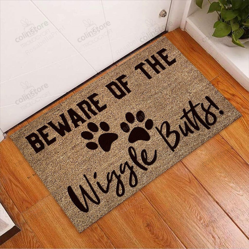 Beware Of The Wiggle Butts Dog Doormat