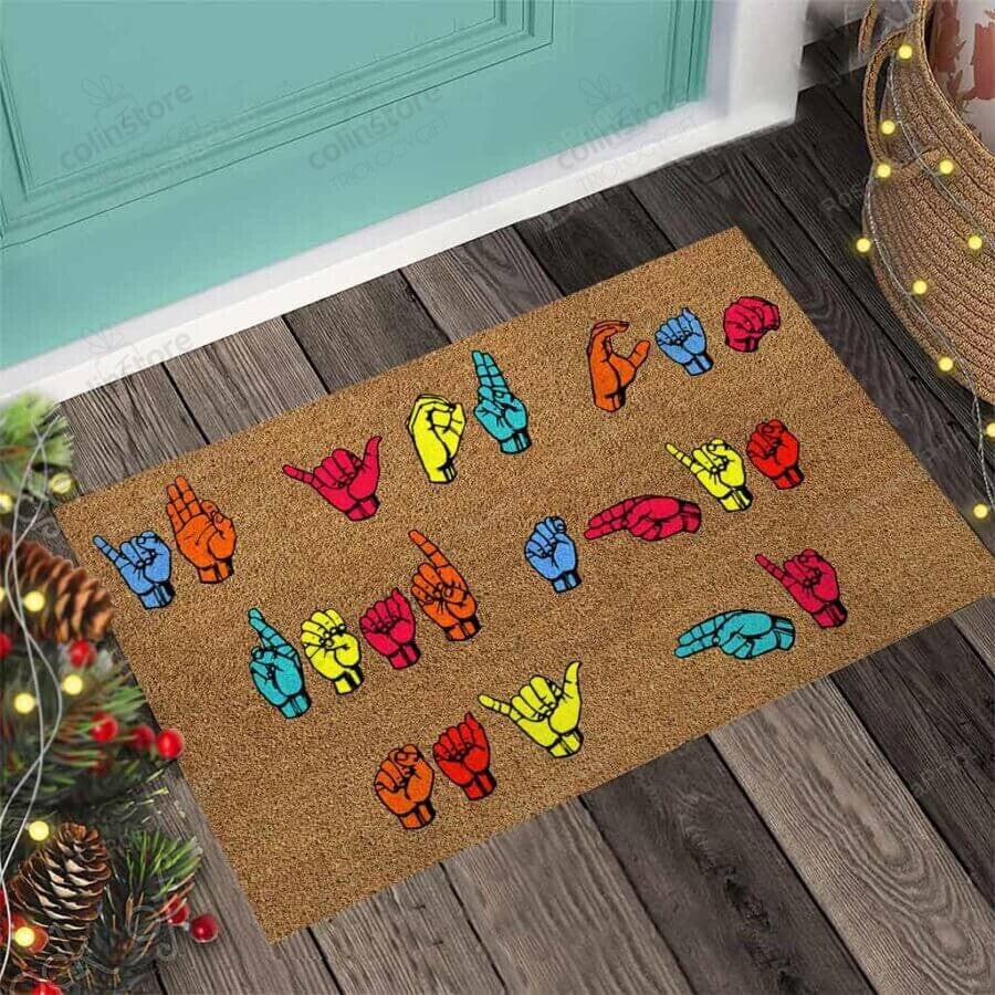 If You Can Read This Say Hi Front Back Door Rug Durable Rubber Backing Non Slip Welcome DoorMat