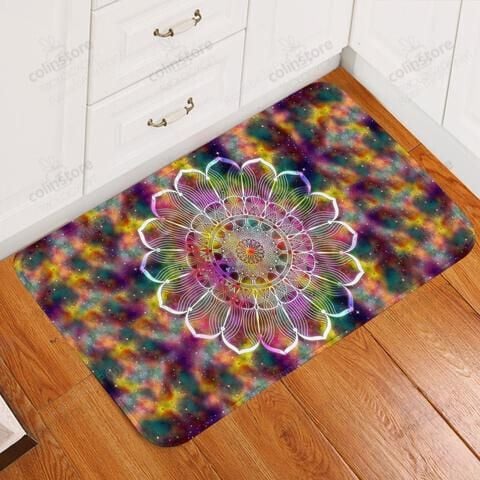 Lotus Design Front Back Door Rug Durable Rubber Backing Non Slip Welcome DoorMat