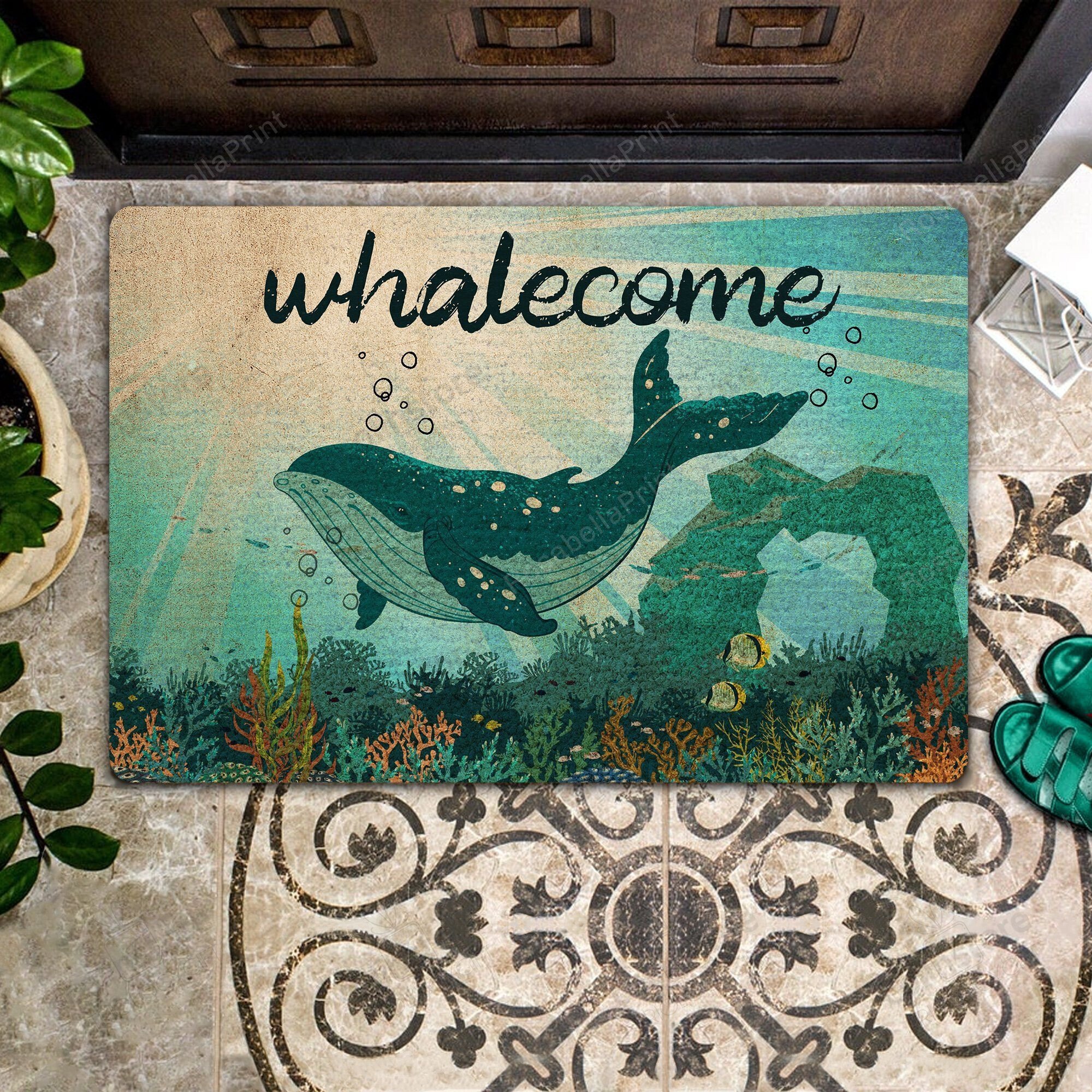 Whalecome Whale Doormat