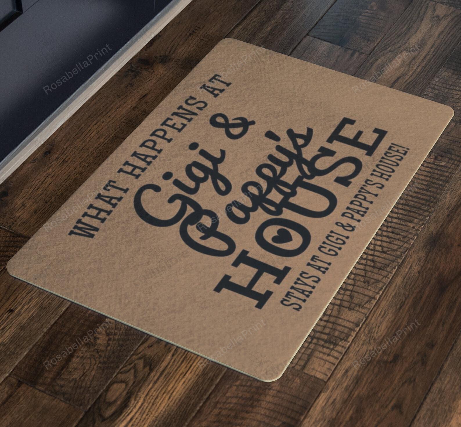 What Happens At Front Back Door Rug Durable Rubber Backing Non Slip Welcome DoorMat
