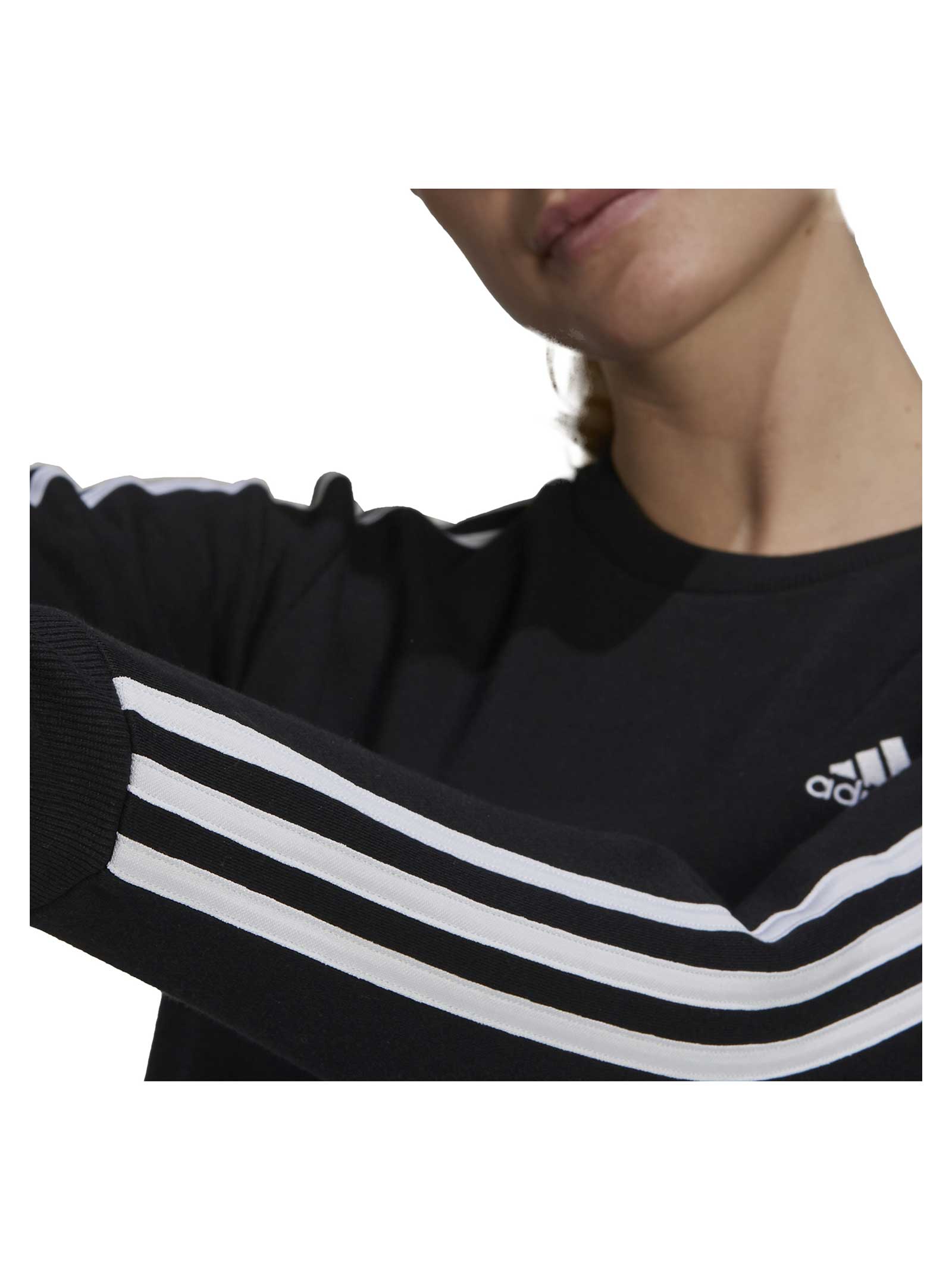 adidas Essentials 3-Stripes Fleece Sweatshirt - Black | GS1344 | adidas US