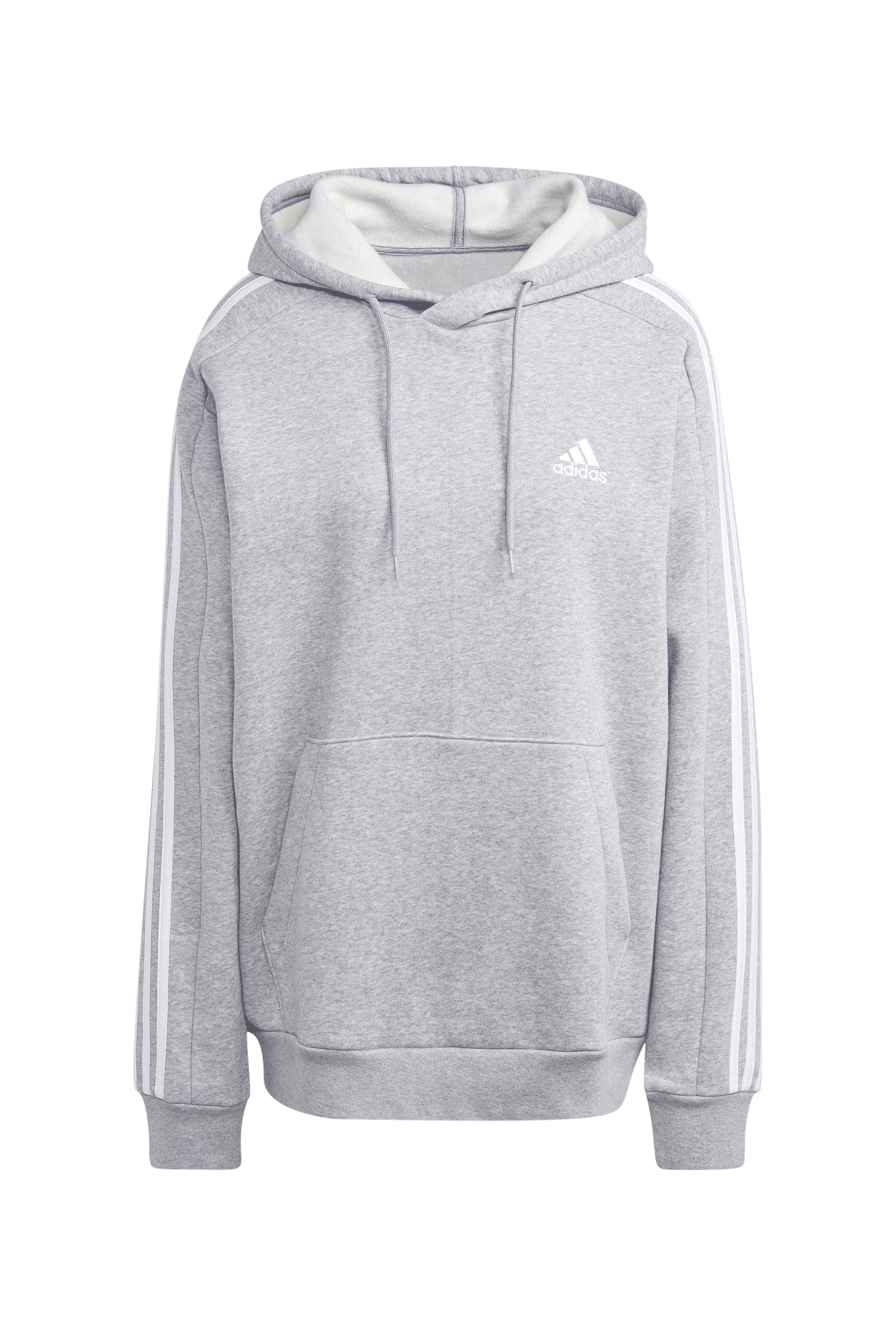 adidas three stripes hoodie grey