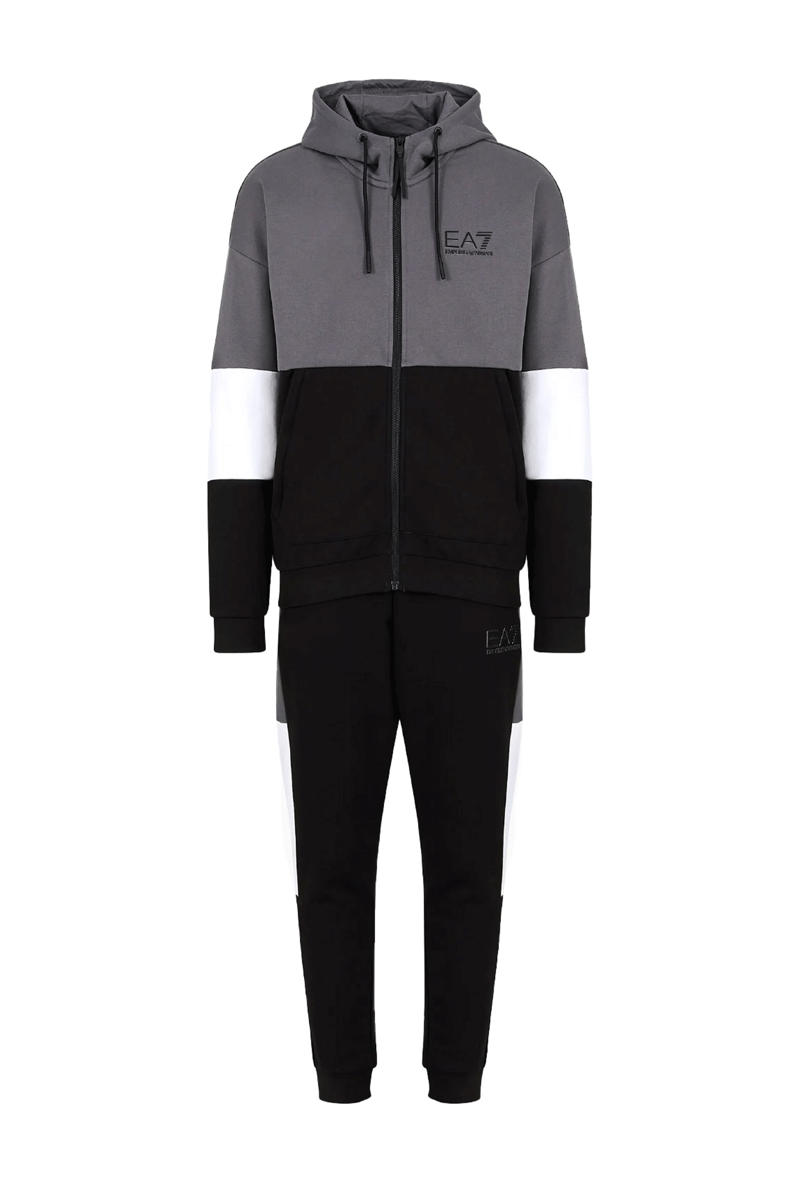 Hoodie Armani Full Tracksuit Mens Sale Ea7 Tracksuit Grey And