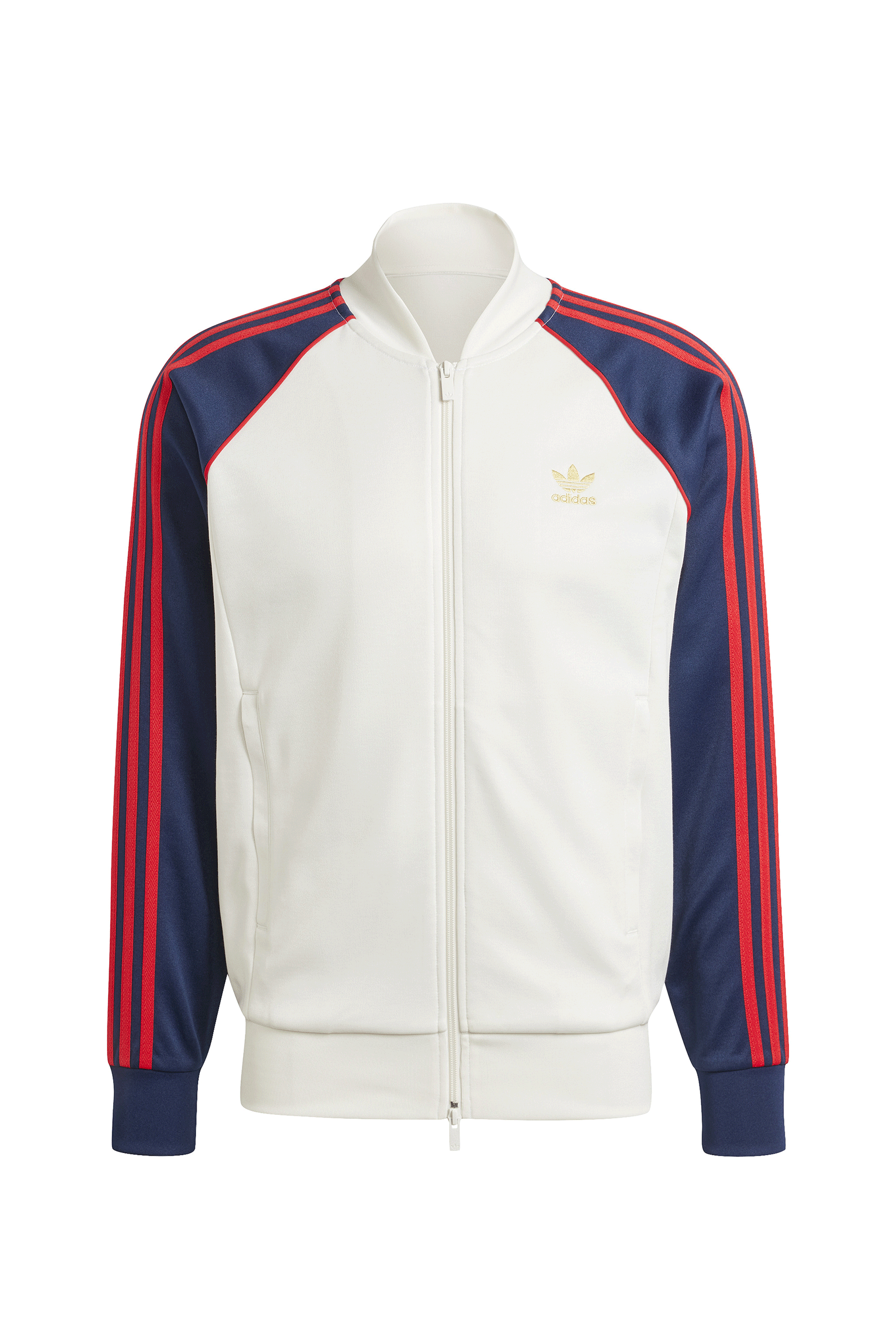 adidas red white and blue tracksuit